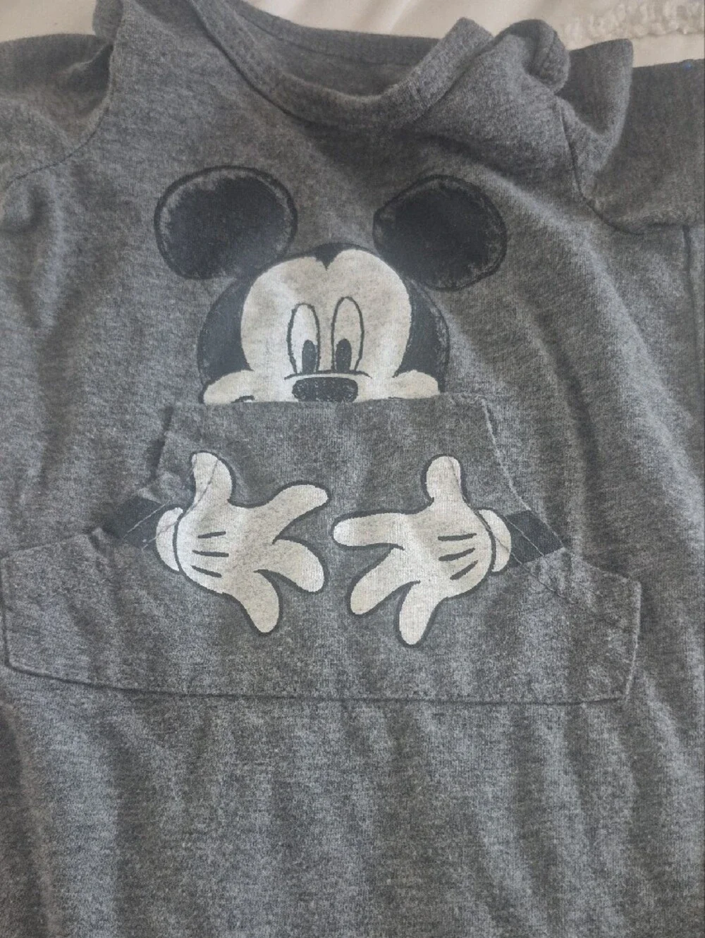 Disney Gray Mickey Mouse Short Sleeve One-Piece